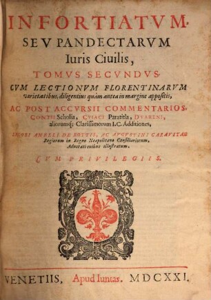 Corpus iuris civilis : Prudentum responsa, Caesarumque rescripta complectens quinque Tomis destinctum ; accedit novus sextus Tomus. 2