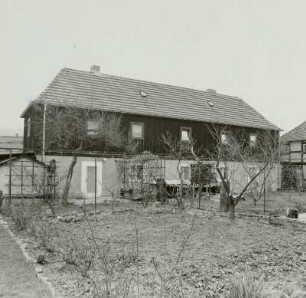 August-Böckstiegel-Straße 6 : Dresden-Pillnitz, August-Böckstiegel-Straße 6. Fachwerkhaus (1801/1850)