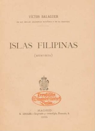 Islas Filipinas : (memoria)