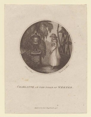 "Charlotte at the tomb of Werter" Lotte an Werthers Grab