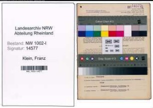 Entnazifizierung Franz Klein, geb. 09.10.1896 (Buchhalter)