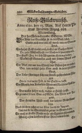 Reise-Glückwunsch.