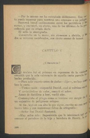 Capítulo V - ¿Conciencia?