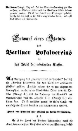 Zweck des Vereins und Mittel zu dessen Erreichung