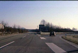 Einfahrt in Kreisel (Mannheim Richtung Würzburg)