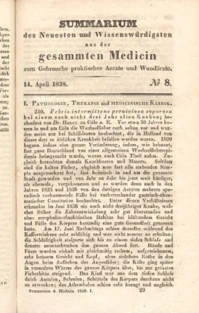 14. April 1838. No 8.