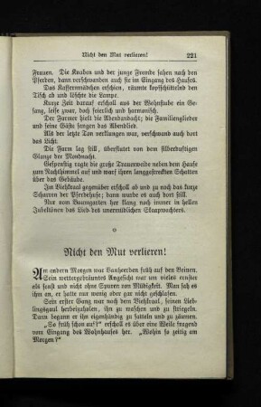 Nicht den Mut verlieren!
