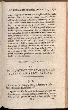 Membrvm Qvartvm De Modis, Qvibus Testamenta Rvmpvntvr; Vel Rescindvntvr