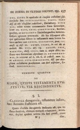 Membrvm Qvartvm De Modis, Qvibus Testamenta Rvmpvntvr; Vel Rescindvntvr