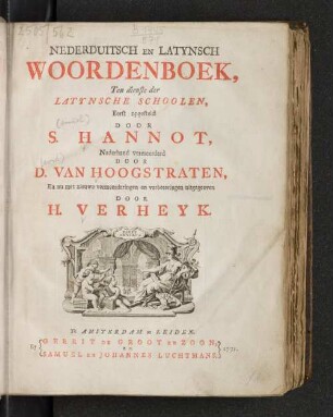 Nederduitsch en Latynsch Woordenboek, Ten dienste der Latynsche Schoolen