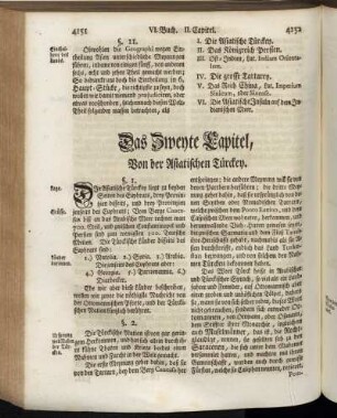 Das Zweyte Capitel, Von der Asiatischen Türckey.