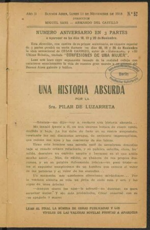 1918000252: Una historia absurda