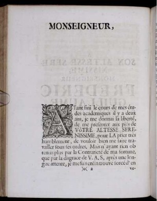 Monseigneur, ...