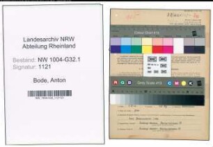 Entnazifizierung Anton Bode , geb. 13.06.1897 (Kanzleisekretaer)