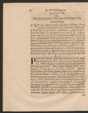 Caput III. De Probatione Per Instrumenta.