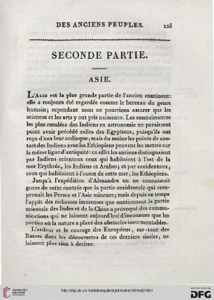 Seconde partie: Asie
