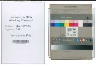 Entnazifizierung Fritz Vorndamme , geb. 19.12.1899 (Vertreter)