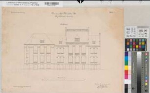 Münster (Münster) Physikalisches Institut der Universität Südansicht 1914 1 : 100 42 x 60 Gisaldruck Weißgerber, Regierungsbaumeister Staatshochbauamt Münster