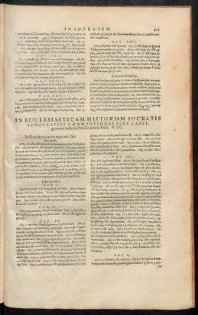 In Ecclesiasticam Historiam Socratis Scholastici Annotationes ...