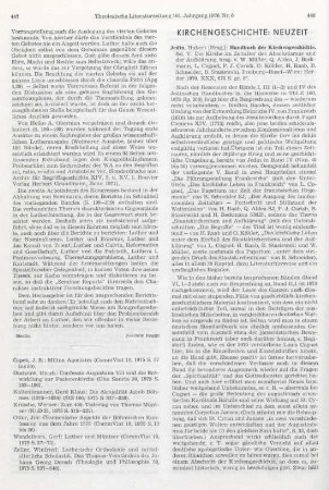 448-452 [Rezension] Die Kirche im Zeitalter des Absolutismus und der Aufklärung