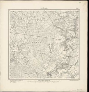 Meßtischblatt 1739 : Liebenau, 1899 : Liebenau. - Aufn. 1897. - 1:25000. - [Berlin]: Reichsamt für Landesaufnahme, 1899. - 1 Kt.