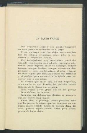 Un santo varón
