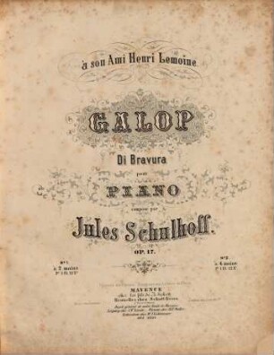 Galop di bravura : pour piano ; op. 17