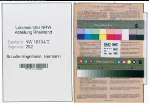 Entnazifizierung Hermann Schulte-Vogelheim , geb. 27.10.1889 (Gastwirt)