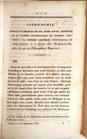 Bibliothèque universelle des sciences, belles-lettres, et arts. Sciences et arts. 45. 1830