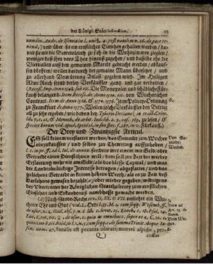 Der Drey und Zwantzigste Articul