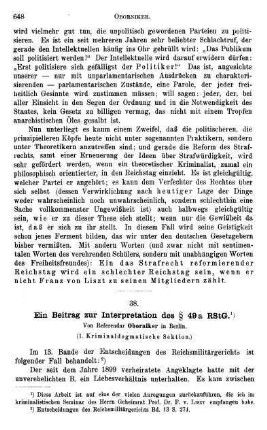 648-654, Ein Beitrag zur Interpretation des § 49a RStG