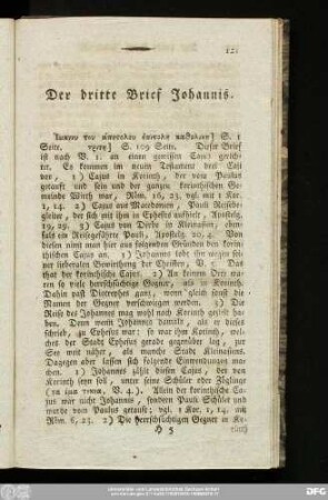 Der dritte Brief Johannis.