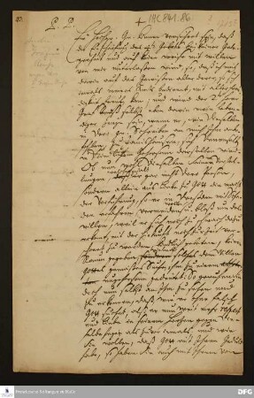 Brief von August Hermann Francke an [Henriette Amalie v. Reuß-Obergreiz].
