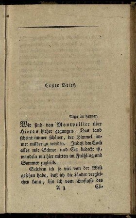 Erster Brief. - Fünfter Brief.