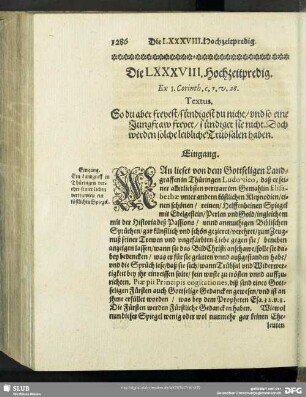 Die LXXXVIII. Hochzeitpredig. Ex 1.Corinth.c.7.v.28