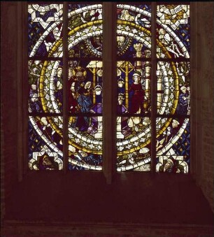 Fenster der Südseite (Fenster VIII), Christusfenster (Medaillonfenster)