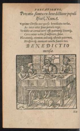 Benedictio mensae.