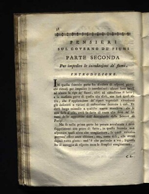 Parte Seconda Per impedire le inondazioni de fiumi.