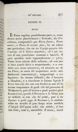 Genere VI. Ferro.