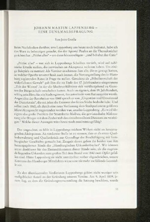 Johann Martin Lappenberg - eine Denkmalbefragung