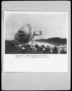 Oppenheim (Kreis Mainz-Bingen), Zeppelinlandung am Rhein