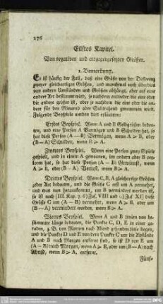 Eilftes Kapitel. Von negativen und entgegengesetzten Größen