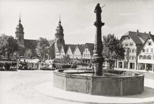 Freudenstadt, Markt : Freudenstadt. Markt. Gerechtigkeitsbrunnen