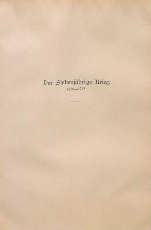 Der Siebenjährige Krieg 1756-1763