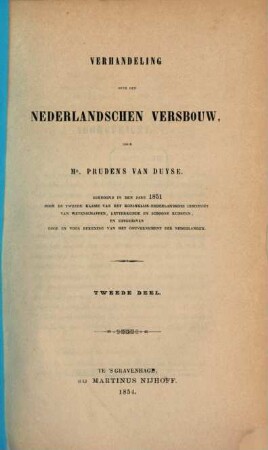 Verhandeling over den Nederlandschen Versbouw, 2