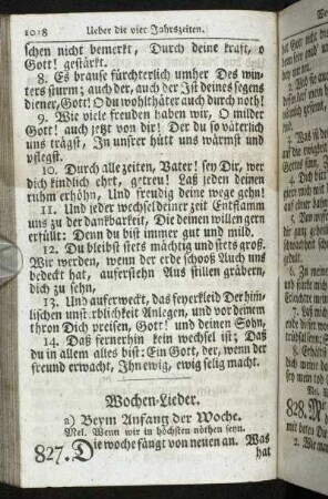 Wochen-Lieder.
