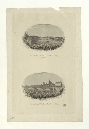 Ludwig-Wilhelm-Brücke (ehem. Herdbrücke). Um 1842
