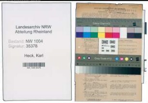 Entnazifizierung Karl Heck , geb. 18.02.1898 (Monteur)