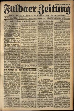 Ausgabe vom Donnerstag, den 26. Januar 1928.