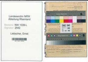 Entnazifizierung Ernst Liebscher , geb. 13.05.1892 ()